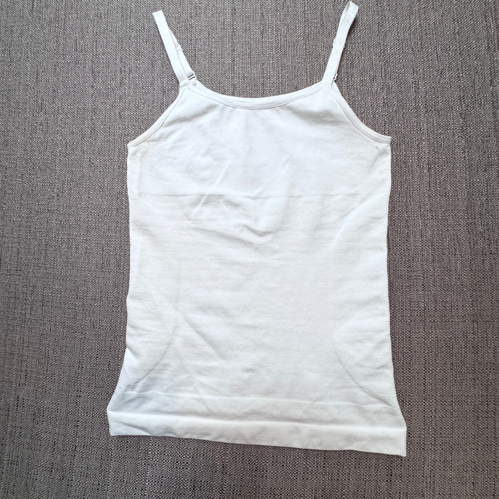 Shapermint Essentials White Seamless Compression Camisole Tank Top Womens Medium